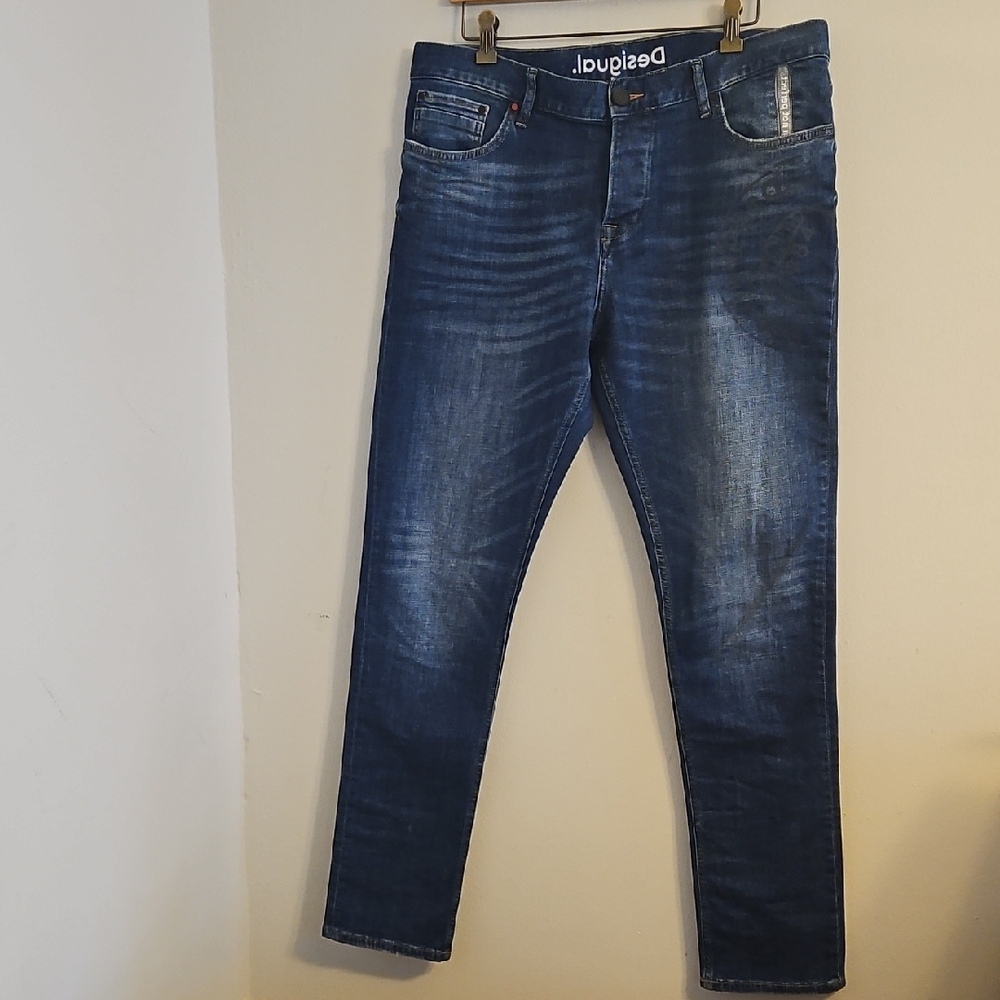 Desigual Men's Dark Blue Jeans